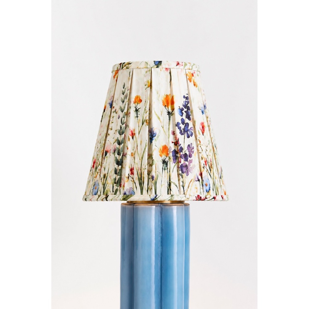 NEW Set of 2 By Anthropologie Pleated Floral Lamp Shades Only 12" Retail $ 325